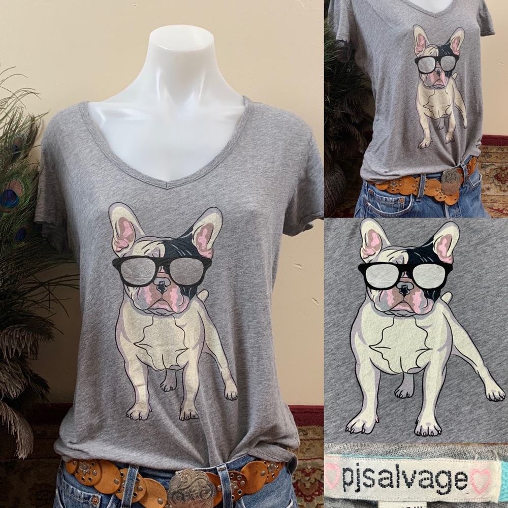 PJ Salvage Bull Terrier in Sunglasses Graphic Tee